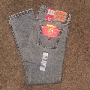 501 Levi's Taper Women's Straight Jeans - Gray